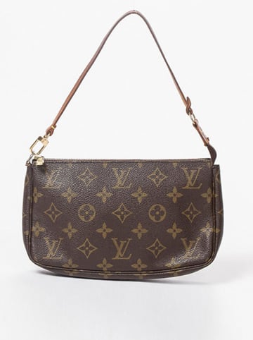 Louis Vuitton Henkeltasche in Dunkelbraun - (B)22 x (H)14 x (T)3 cm