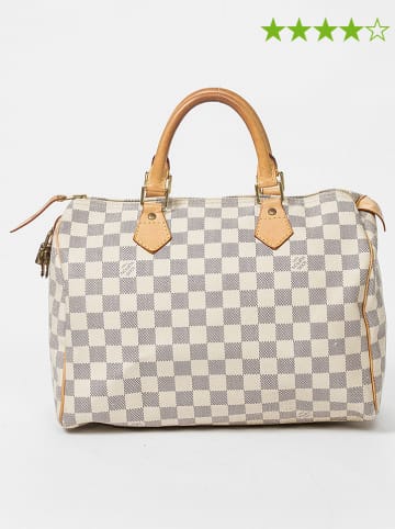 Louis Vuitton Handtas "Speedy 30" grijs/crème - (B)30 x (H)21 x (D)18 cm
