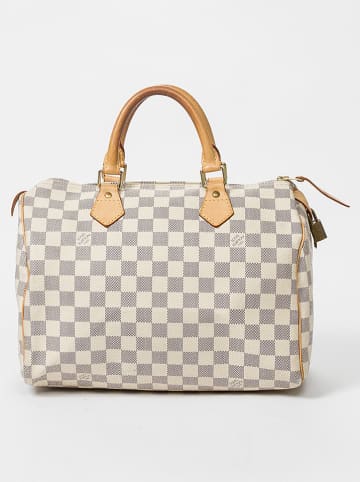 Louis Vuitton Henkeltasche "Speedy 30" in Grau/ Creme - (B)30 x (H)21 x (T)18 cm