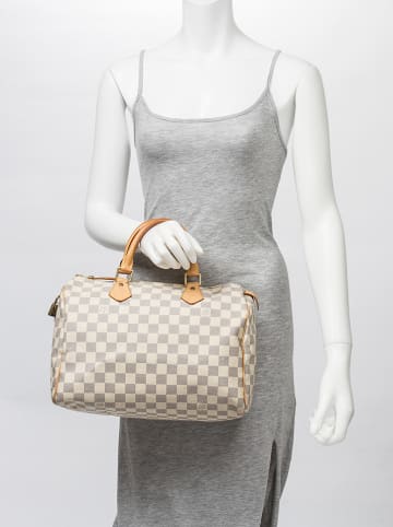 Louis Vuitton Henkeltasche "Speedy 30" in Grau/ Creme - (B)30 x (H)21 x (T)18 cm