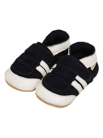 Lait et Miel Leder-Krabbelschuhe "Sneakers" in Dunkelblau