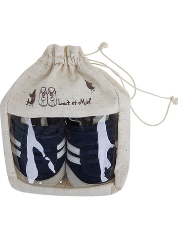 Lait et Miel Skórzane buty "Original" w kolorze granatowym do raczkowania