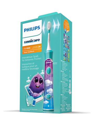 PHILIPS sonicare Bluetooth-Schallzahnbürste "For Kids" in Türkis/ Lila