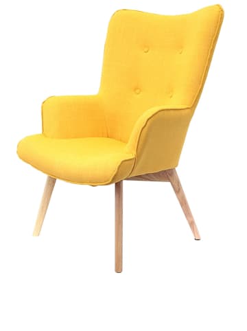 THE HOME DECO FACTORY Fauteuil geel - (B)67,5 x (H)99 x (D)70 cm