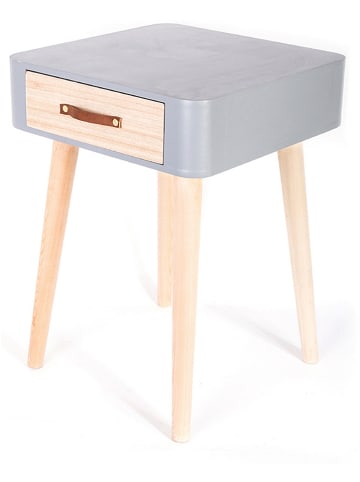 THE HOME DECO FACTORY Nachttisch in Grau - (B)38 x (H)48 x (T)38 cm