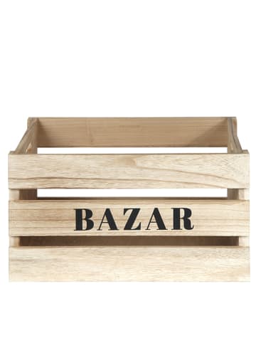 THE HOME DECO FACTORY 3-delige set: kisten naturel/zwart - (B)40 x (H)22 x (D)31 cm