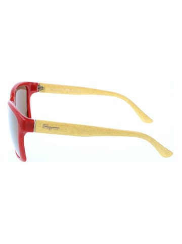 Salvatore Ferragamo Damskie okulary przeciwsłoneczne w kolorze czerwono-żółtym