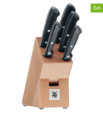 WMF 6tlg. Messer-Set "Classic Line" in Schwarz/ Braun