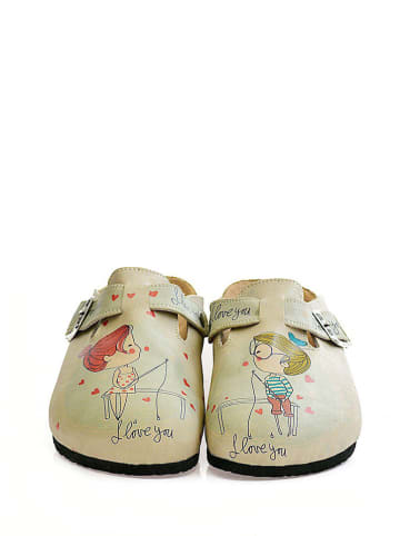 Calceo Clogs beige/meerkleurig