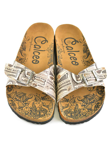Calceo Pantoletten in Beige