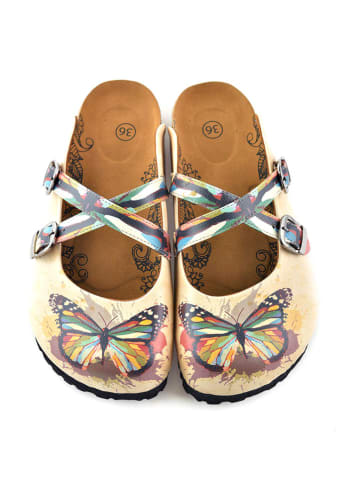 Calceo Clogs beige/meerkleurig