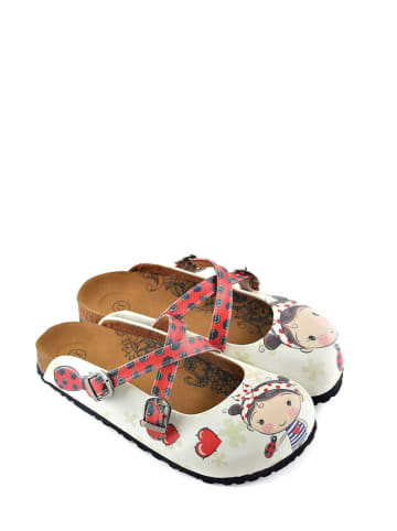 Calceo Clogs in Creme/ Bunt