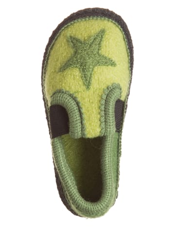 kitz-pichler Pantoffels "Bobby - Ster" lichtgroen/groen
