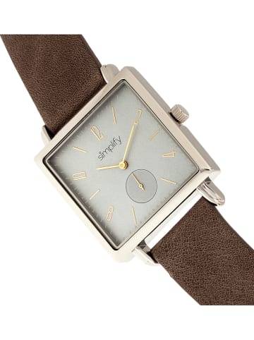 Simplify Quarzuhr "The 5000" in Grau/ Silber/ Hellblau