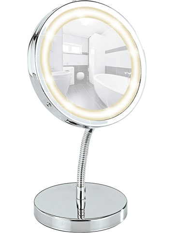 Wenko Led-cosmeticaspiegel "Brolo" chroomkleurig - Ø 11 cm
