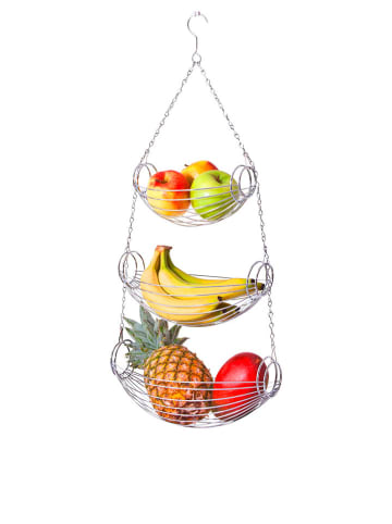 Wenko Hangende keukenmanden "Triago" zilverkleurig - (B)33 x (H)73 x (D)20,5 cm