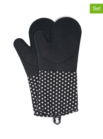 Wenko 2er-Set: Topfhandschuhe in Schwarz - (L)37,5 x (B)18,5 cm