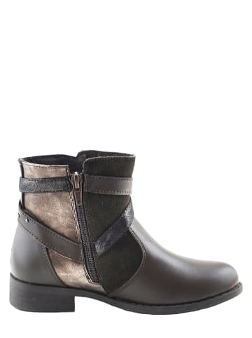 Chetto Leder-Boots in Dunkelbraun