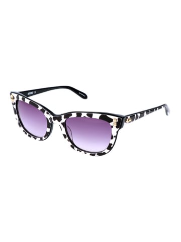 Moschino Dameszonnebril zwart-wit/paars