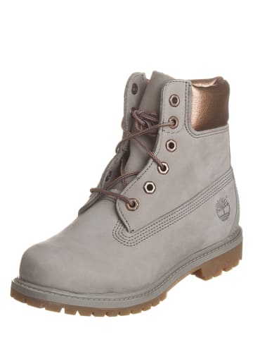 Timberland Leder-Boots in Grau