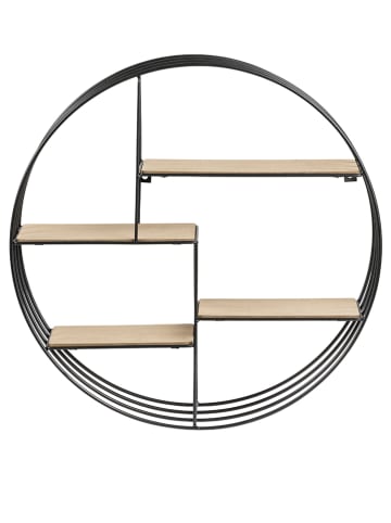 AC Design Wandmeubel "Darkenberg" naturel/zwart - Ø 45 cm