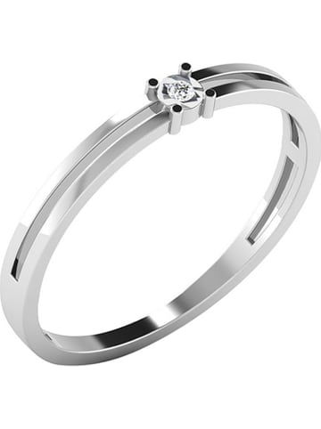 Vittoria Jewels Witgouden ring met diamant