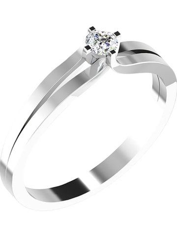 Vittoria Jewels Witgouden ring met diamant
