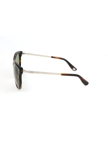 Bally Męskie okulary przeciwsłoneczne w kolorze srebrno-ciemnobrązowo-zielonym