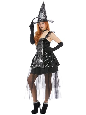 Party x People Sukienka kostiumowa "Spider Lady" w kolorze czarnym