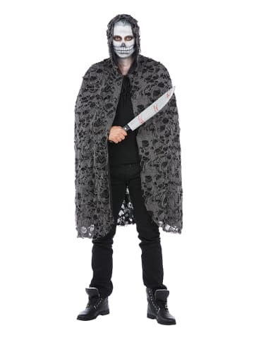 Kostuumcape "Zombie" grijs