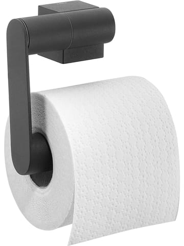 Tiger Toiletrolhouder zwart - (B)12,5 x (H)11,5 x (D)5,6 cm