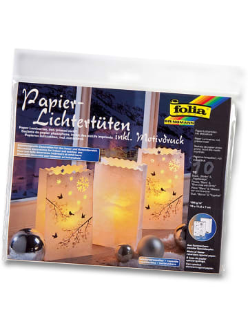 Folia Lichtzakken "Vogeltak" wit - 10 stuks