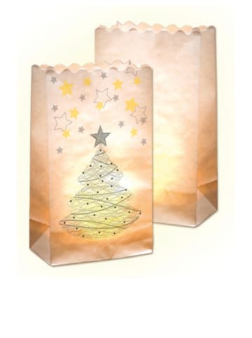 folia PAPER Lichtertüten "Weihnachtsbaum" - 10 Stück