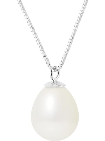 Pearline Złoty naszyjnik z perłą słodkowodną w kolorze białym - dł. 42 cm