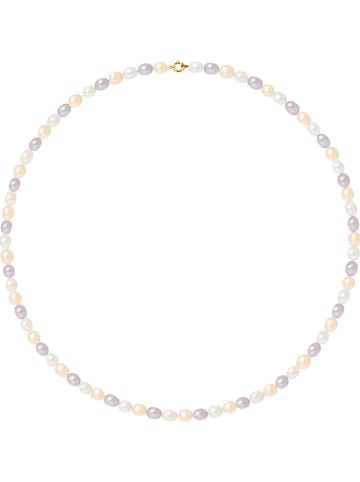 Pearline Perlen-Halskette in WeiÃŸ/ Lila/ Apricot - (L)42 cm