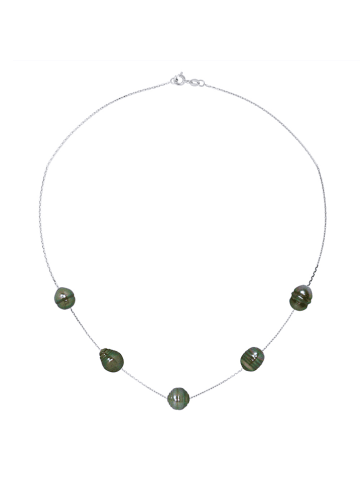 Pearline Weißgold-Halskette mit Perlen - (L)42 cm