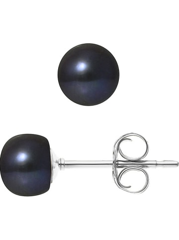 Mitzuko Perlen-Ohrstecker in Dunkelblau