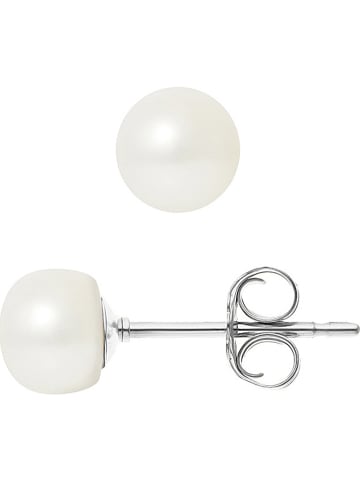 Pearline Perlen-Ohrstecker in Weiß