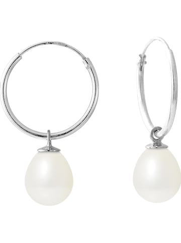 Pearl Addict Zilveren creolen met parels