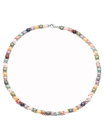 Pearline Naszyjnik z pereł z kolorowym wzorem - dł. 40 cm