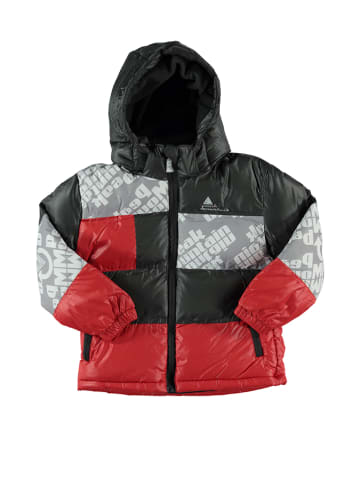 Peak Mountain Winterjas donkergrijs/rood