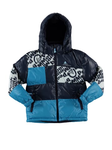 Peak Mountain Winterjas donkerblauw/bruin