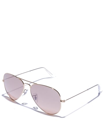 Ray Ban Unisex-Sonnenbrille "Aviator" in Gold/ Rosa