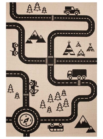Zala Living Geweven tapijt "Road Map Charly" beige