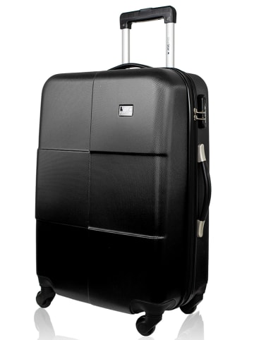 BlueStar Hardcase-Trolley "Miami" in Schwarz - (B)38 x (H)59 x (T)26 cm