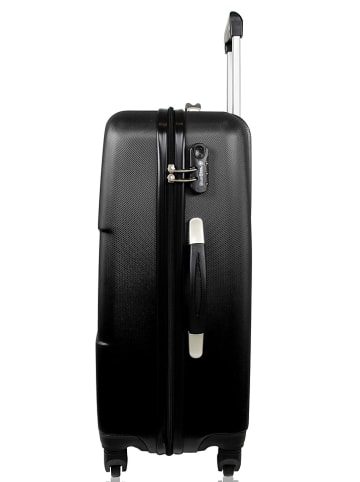 BlueStar Hardcase-Trolley "Miami" in Schwarz - (B)38 x (H)59 x (T)26 cm