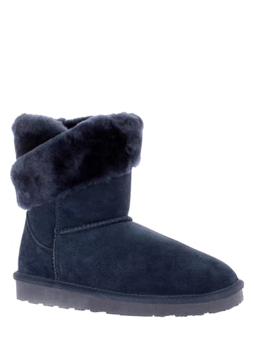 Gooce Leder-Winterstiefel "Beverly" in Dunkelblau