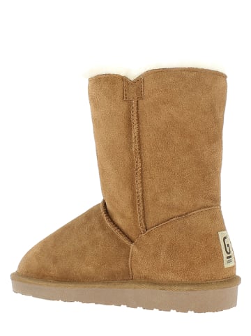 Gooce Leder-Winterstiefel "Hubbard" in Hellbraun