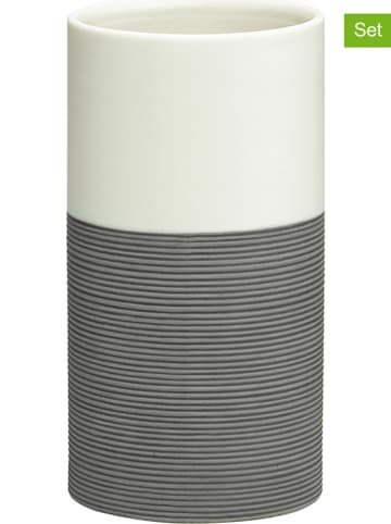 Sealskin 2-delige set: tandenborstelhouders grijs - (H)12,5 cm