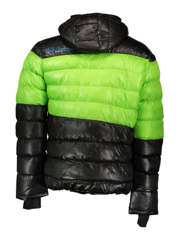 Peak Mountain Kurtka zimowa w kolorze zielono-czarnym